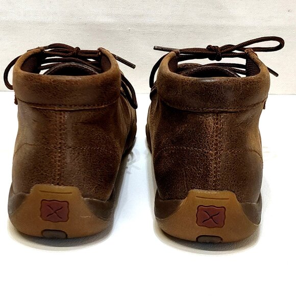 Twisted X Boots Chukka Driving Moc Sz 6M Floral Embossed Genuine Leather WDM0079 - Picture 6 of 11